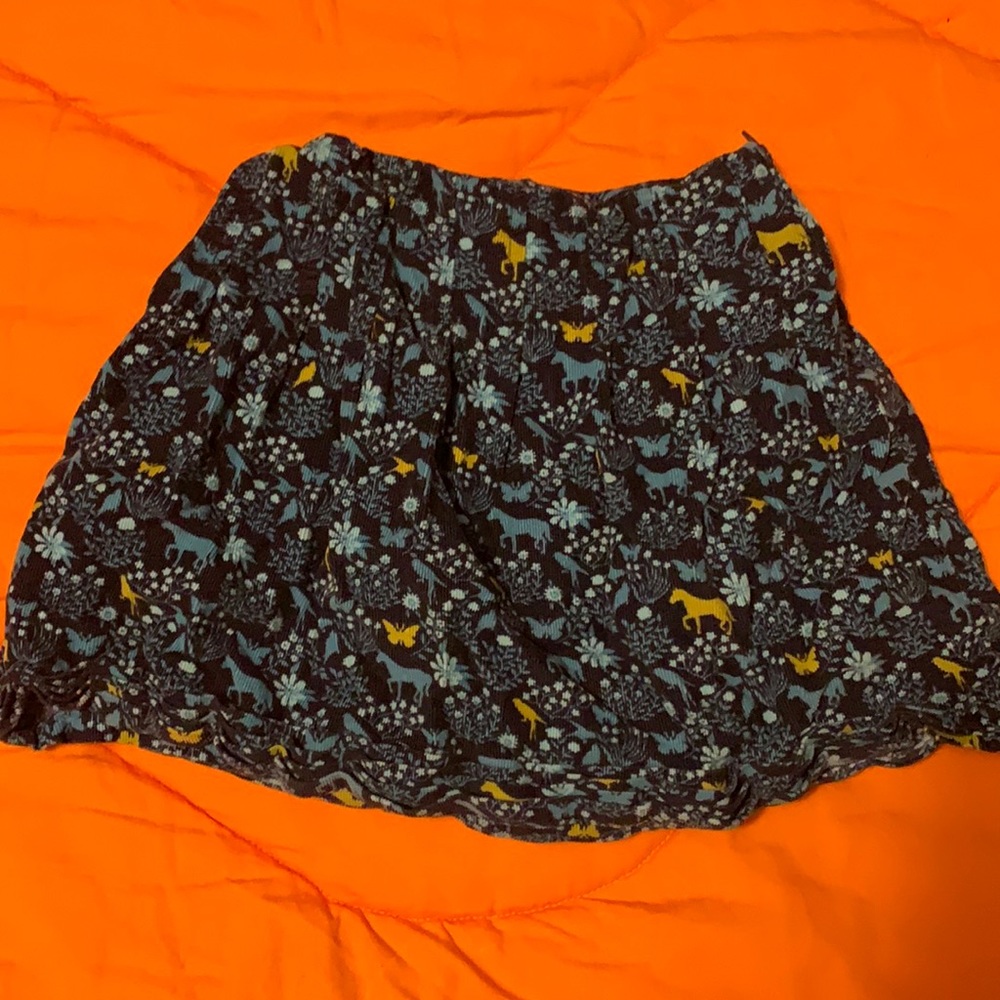 Blue floral corduroy skort Lands’ End